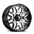 American Truxx - GRIND - Black - GLOSS BLACK/MACHINED - 20" x 9", 0 Offset, 5x127 (Bolt Pattern), 78.1mm HUB