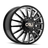 Cali Off-Road - SUMMIT DUALLY - Black - GLOSS BLACK/MILLED - 20" x 8.25", 115 Offset, 8x170 (Bolt Pattern), 124.9mm HUB