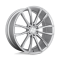 DUB - S248 CLOUT - Silver - GLOSS SILVER BRUSHED - 24" x 10", 30 Offset, 6x139.7 (Bolt Pattern), 106.1mm HUB