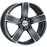 Mak Wheels - TURISMO-D-FF - Gunmetal - GUN MET-MIRROR FACE - 21" x 11.5", 65 Offset, 5x130 (Bolt Pattern), 71.6mm HUB