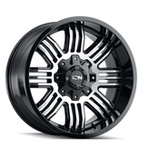 Ion Alloy - 144 - Black - BLACK/MACHINED - 20" x 9", 18 Offset, 8x180 (Bolt Pattern), 124.1mm HUB