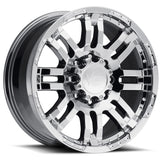 Vision Wheel Off-Road - 375 WARRIOR - Chrome - Chrome - 16" x 8", -6 Offset, 8x165.1 (Bolt Pattern), 125.2mm HUB