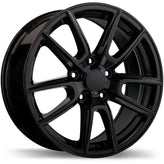 Replika - R228 - Black - Gloss Black - 20" x 8", 45 Offset, 5x127 (Bolt Pattern), 71.5mm HUB