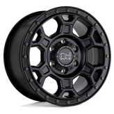 Black Rhino - MIDHILL - Black - MATTE BLACK WITH GUNMETAL BOLTS - 17" x 8", 45 Offset, 5x160 (Bolt Pattern), 65.1mm HUB