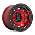 KMC Wheels - KM236 TANK BEADLOCK - CANDY RED - 17" x 9", -15 Offset, 6x139.7 (Bolt Pattern), 108mm HUB