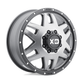 XD Series - XD130 MACHETE DUALLY - Grey - Matte Gray Black Ring - 20" x 8.25", -198 Offset, 8x210 (Bolt Pattern), 154.3mm HUB
