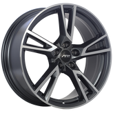 ART - Replica 207 - Gunmetal - Dark Gunmetal - Machined Face - 19" x 8", 39 Offset, 5x112 (Bolt Pattern), 66.5mm HUB