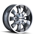 Ion Alloy - 189 - Chrome - CHROME - 20" x 9", 18 Offset, 5x127, 139.7 (Bolt Pattern), 87mm HUB