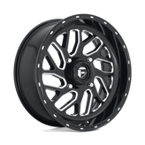 Fuel UTV - D581 TRITON - Black - GLOSS BLACK MILLED - 18" x 7", 13 Offset, 4x137 (Bolt Pattern), 110.1mm HUB