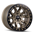 Dirty Life - DT-1 - Gold - SATIN GOLD WITH SIMULATED BEADLOCK RING - 17" x 9", -38 Offset, 5x127 (Bolt Pattern), 78.1mm HUB