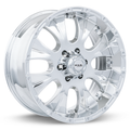 RTX Wheels - Crawler - Chrome - Chrome (PVD) - 17" x 8", 20 Offset, 8x165.1 (Bolt Pattern), 130mm HUB