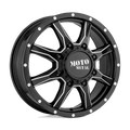 Moto Metal - MO995 - Black - SATIN BLACK MILLED - 17" x 6.5", 111 Offset, 8x200 (Bolt Pattern), 142mm HUB