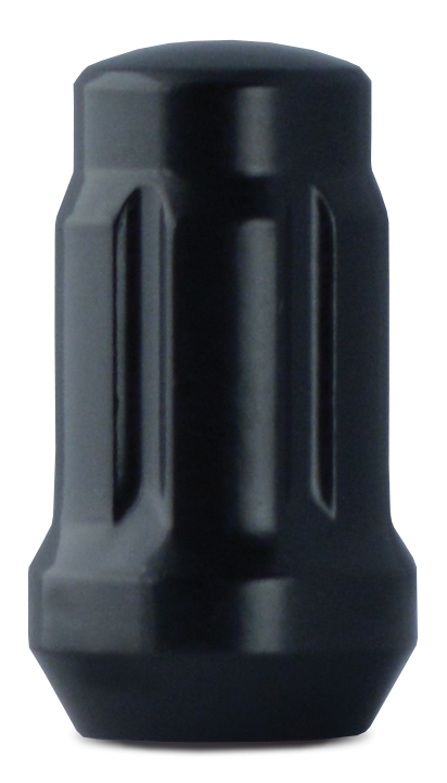Mr.Lugnut - Conical Seat Black Nut 12mm x 1.25 Closed-end - 6 spline - 36 mm Shank - 17mm, 19mm Hex