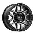 KMC Wheels - KM544 MESA - Black - SATIN BLACK WITH GRAY TINT - 18" x 9", 18 Offset, 8x165.1 (Bolt Pattern), 125.1mm HUB