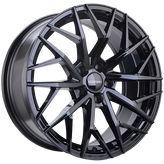 Ruffino Wheels - Atrax - Black - Gloss Black - 17" x 7.5", 40 Offset, 4x100 (Bolt Pattern), 73.1mm HUB