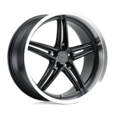 TSW Wheels - VARIANTE - Black - Gloss Black with Machined Lip - 19" x 8.5", 40 Offset, 5x114.3 (Bolt Pattern), 76.1mm HUB