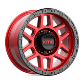 KMC Wheels - KM544 MESA - CANDY RED WITH BLACK LIP - 18" x 9", 18 Offset, 8x180 (Bolt Pattern), 124.2mm HUB
