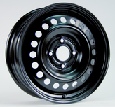 RTX Wheels - Steel Wheel - Black - Black - 16" x 6.5", 45 Offset, 4x114.3 (Bolt Pattern), 66.1mm HUB