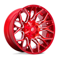 Fuel - D771 TWITCH - CANDY RED MILLED - 22" x 10", -18 Offset, 8x170 (Bolt Pattern), 125.1mm HUB