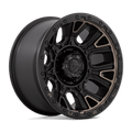 Fuel - D824 TRACTION - Black - MATTE BLACK WITH DOUBLE DARK TINT - 20" x 10", -18 Offset, 8x170 (Bolt Pattern), 125.1mm HUB