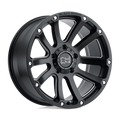 Black Rhino - HIGHLAND - Black - Matte Black with Milled Spokes - 20" x 9.5", 12 Offset, 6x135 (Bolt Pattern), 87.1mm HUB