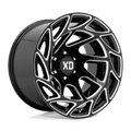 XD Series - XD860 ONSLAUGHT - Black - GLOSS BLACK MILLED - 20" x 12", -44 Offset, 6x135 (Bolt Pattern), 87.1mm HUB