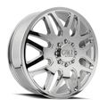 Cali Off-Road - INVADER DUALLY - Chrome - CHROME - 24" x 8.25", 115 Offset, 8x200 (Bolt Pattern), 142mm HUB