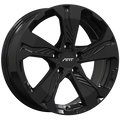 ART - Replica 298 - Black - Gloss Black - 17" x 7.5", 45 Offset, 5x114.3 (Bolt Pattern), 64.1mm HUB