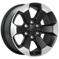 ART - Replica 167 - Black - Satin Black - Machined Face - 18" x 8", 20 Offset, 6x139.7 (Bolt Pattern), 77.8mm HUB