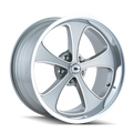 Ridler - 645 - Grey - GREY/MACHINED FACE/POLISHED LIP - 17" x 7", 0 Offset, 5x120.65 (Bolt Pattern), 83.8mm HUB