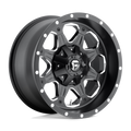 Fuel - D534 BOOST - Black - MATTE BLACK MILLED - 17" x 9", 20 Offset, 8x180 (Bolt Pattern), 125.1mm HUB