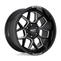 Moto Metal - MO803 BANSHEE - Black - GLOSS BLACK MILLED - 20" x 10", -18 Offset, 5x127 (Bolt Pattern), 71.5mm HUB