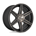 Niche - M236 CARINA - Black - MATTE MACHINED DOUBLE DARK TINT - 20" x 9", 18 Offset, 5x115 (Bolt Pattern), 71.5mm HUB