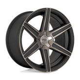 Niche - M236 CARINA - Black - MATTE MACHINED DOUBLE DARK TINT - 20" x 9", 18 Offset, 5x115 (Bolt Pattern), 71.5mm HUB