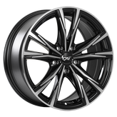 Dai Alloys - Oracle - Black - Gloss Black - Machined Face - 17" x 7.5", 41 Offset, 5x114.3 (Bolt Pattern), 73.1mm HUB