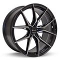 RTX Wheels - Slick - Black - Black Machined - 16" x 7", 40 Offset, 5x114.3 (Bolt Pattern), 73.1mm HUB