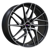 Euro Design - Tech - Black - Matte Black Machined - 20" x 8.5", 38 Offset, 5x112 (Bolt Pattern), 66.5mm HUB