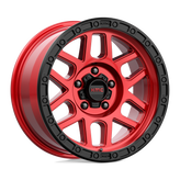KMC Wheels - KM544 MESA - CANDY RED WITH BLACK LIP - 17" x 8.5", 0 Offset, 5x127 (Bolt Pattern), 71.5mm HUB