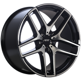 ART - Replica 197 - Black - Gloss Black - Machined Face - 21" x 11", 38 Offset, 5x112 (Bolt Pattern), 66.6mm HUB