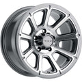 Vision Wheel HD - 353 TURBINE - Gunmetal - GUNMETAL MACHINED FACE - 15" x 6", 0 Offset, 6x139.7 (Bolt Pattern), 108mm HUB