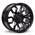 RTX Wheels - Patton - Black - Gloss Black Milled Spoke - 18" x 9", 10 Offset, 6x139.7 (Bolt Pattern), 106.1mm HUB
