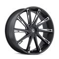 Kraze Wheels - SWAGG - Black - BLACK/MILLED - 22" x 9.5", 30 Offset, 6x135, 139.7 (Bolt Pattern), 100.3mm HUB