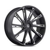 Kraze Wheels - SWAGG - Black - BLACK/MILLED - 22" x 9.5", 30 Offset, 6x135, 139.7 (Bolt Pattern), 100.3mm HUB