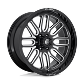 Fuel - D662 IGNITE - Black - GLOSS BLACK MILLED - 20" x 10", -18 Offset, 5x127 (Bolt Pattern), 78.1mm HUB