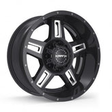 KranK Off-road - Hammer - Black - Gloss Black Milled - 20" x 9", 0 Offset, 6x135, 139.7 (Bolt Pattern), 108mm HUB