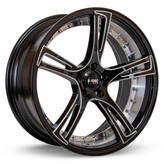 RTX Wheels - Assassin - Black - Black with Milled Spokes - 20" x 10.5", 35 Offset, 5x114.3 (Bolt Pattern), 73.1mm HUB
