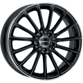 Mak Wheels - KOMET - Black - GLOSS BLACK MIRROR RING - 17" x 7.5", 36 Offset, 5x112 (Bolt Pattern), 66.6mm HUB