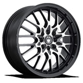 Konig - Lace - Black - Black/Machine Spoke - 18" x 8", 45 Offset, 5x112 (Bolt Pattern), 73.1mm HUB