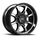 Motiv Off Road - Glock - Black - Gloss Black Machined Face with Lip Logo - 17" x 9", 0 Offset, 8x170 (Bolt Pattern), 125.2mm HUB