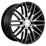 Niche - M165 ANZIO - Black - GLOSS BLACK BRUSHED - 22" x 9", 38 Offset, 5x114.3 (Bolt Pattern), 72.56mm HUB